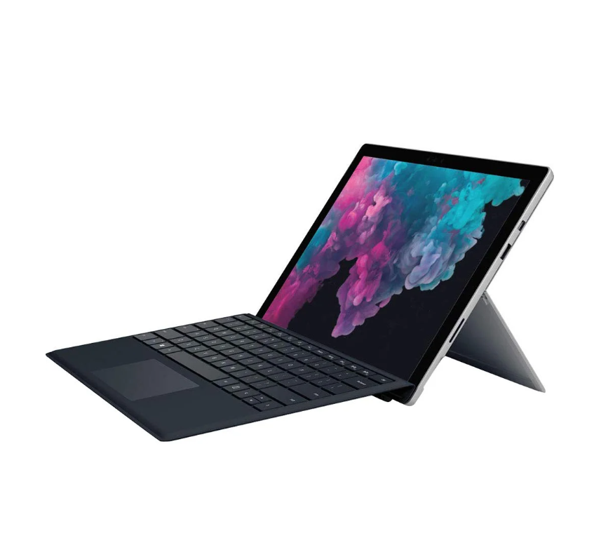 Microsoft Surface Pro (6th Gen)1796 Laptop / Tablet, Black, 12.3'' Touch, Intel Core I5-8350U CPU @1.70GHZ, I5 8th, 8GB LPDDR34, 256GB NVME (Refurbished) with Bluetooth Keyboard