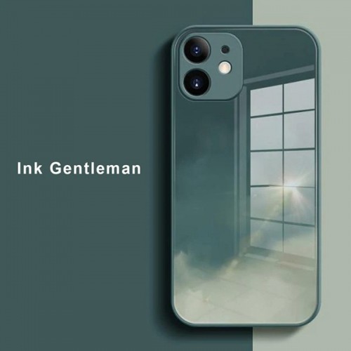 iPhone 12 Pro Max Artistic ShockProof Phone Case (Biguo) Ink Gentleman Black