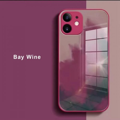 iPhone 12 6.1 Artistic ShockProof Phone Case (Biguo) Bay Wine Red