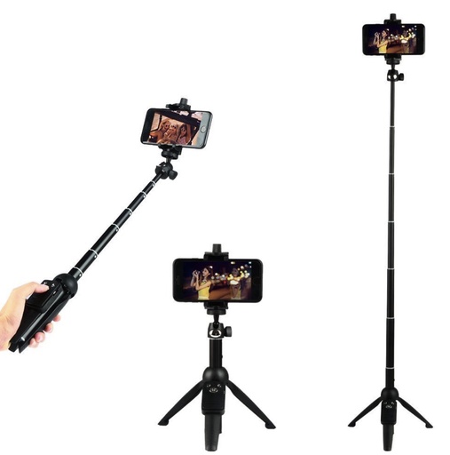 [E0190320009] YUNTENG YT-9928N Wireless Bluetooth Remote Handheld Monopod Mini Tripod Phone Selfie Stick phone Clip Holder