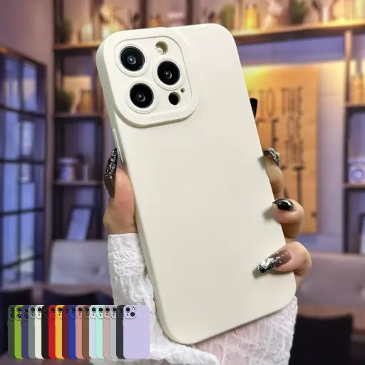 [M0860090073] Silicone phone case without ring for Samsung S10 WHITE