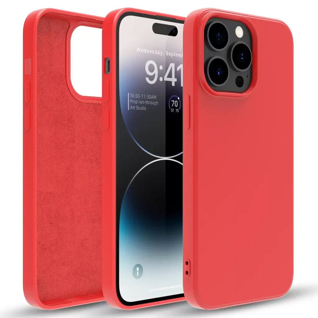 Silicone phone case without ring for Samsung S8+ RED