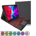 [R]iPad TPU case RK102T with pen-holder detachale bluetooth keyboard with touchpad and back light For iPad 10.2 (2019/2020) iPad Air 10.5 iPad Pro 10.5 Black