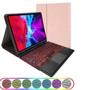 [R]iPad TPU case RK11Twith pen-holder detachale bluetooth keyboard with touchpad and back light For iPad Air4 (2020) 10.9..ForiPad Pro11(2020/2018) Rose Gold