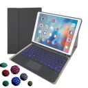 [R]iPad TPU case RK131T with pen-holder detachale bluetooth keyboard with touchpad and back light For iPad Pro 12.9 (2018/2020) Black